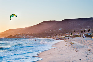 Luxury homes in the hills above Zuma Beach California.